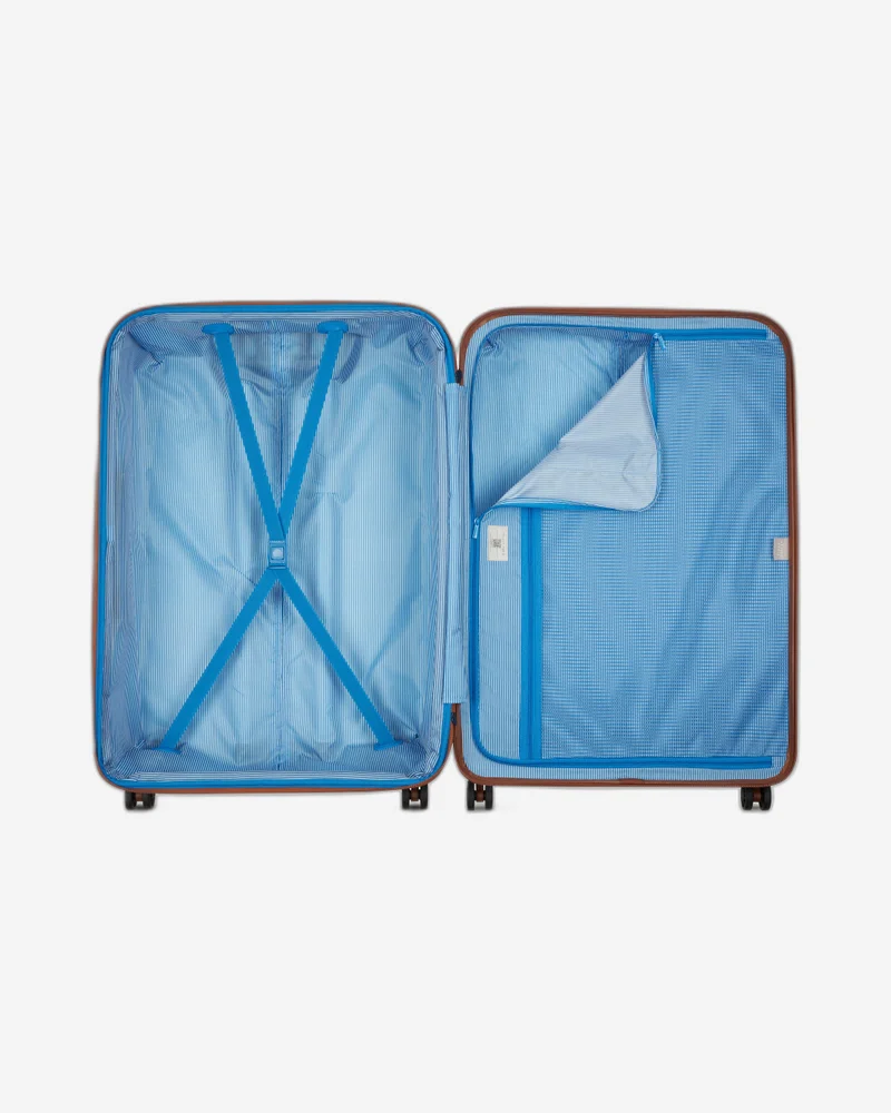 DELSEY Paris  Delsey Flanerie SE 82cm Check In trolley, Champagne, 4 spinner wheels, polycarbonate hard shell, expandable, TSA lock, dual handle, spacious interior, 5-year warranty  | Best Price UAE